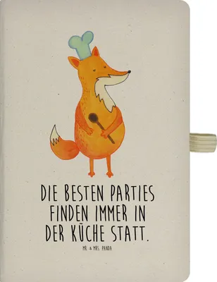 Produktbild von Mr. & Mrs. Panda Tagebuch Fuchs Koch - Transparent - Geschenk, Skizzenbuch, Geburtstag, Kladde, Journal, Adressbuch, Bäcker, Chefkoch, Hungrig, notizbuch