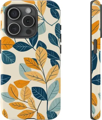 Produktbild von Buntes Blätter-Muster – Hülle Kompatibel mit iPhone 15 Pro