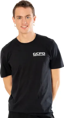 Produktbild von Batman T-Shirt Arkham City GCPD Front Back Größe L