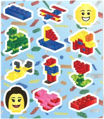 Produktbild von 12 Bunte Bausteine Sticker