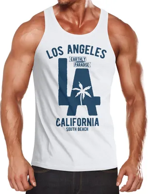 Produktbild von Herren Tank Top Los Angeles California LA Palme Neverless® XL
