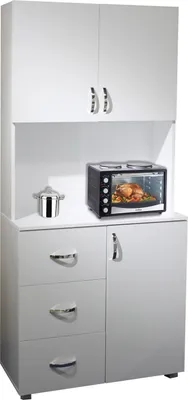 Produktbild von Küchenbuffet Blanca 180x80x40 cm mit Regalfächern und Schubladen