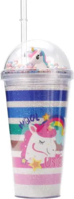 Immagine prodotto di Bicchiere riutilizzabile da 450 ml con cannuccia per bambini