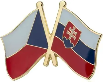 Produktbild von Freundschaftsabzeichen mit der Flagge der Tschechischen Republik und der Slowakei
