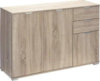Productafbeelding van Famanu dressoir met 3 deuren en 2 lades - Multifunctionele kast voor slaapkamer en woonkamer