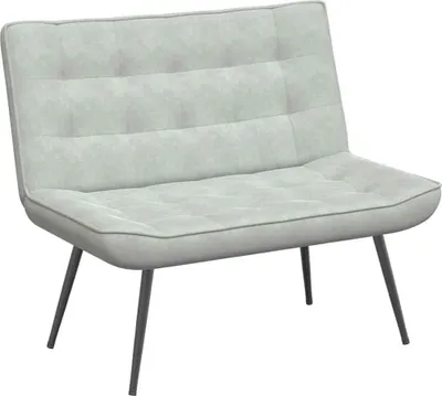 Image de Banc gris clair 110x74x84 cm velours