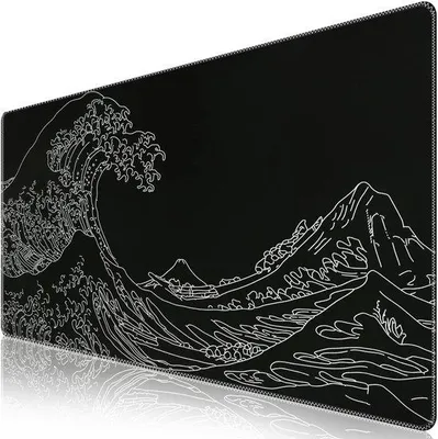 Image de Tapis de souris gaming Unyqoos® grand format et sous-main pour bureau, 89,9 x 39,9 cm – Surface en Élasthanne, base en caoutchouc antidérapante, bords renforcés