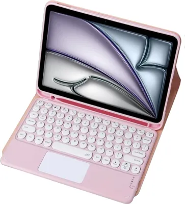 Zdjęcie produktu dla Etui z klawiaturą Bluetooth touchpad do iPad Air 13 Gen6 (Różowe)
