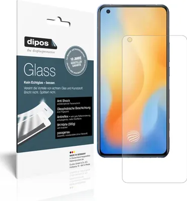 Produktbild von 2x Schutzfolie für Vivo X50 matt - Anti-Shock 9H Folie dipos Glass Kunststoffglas