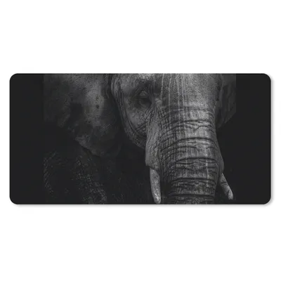 Produktbild von MuchoWow® Mauspad Mousepad Elefant - Tier - Porträt 60x30 cm - Mousepads - Maus Mat - Pad - Mausunterlage - Nachhaltig