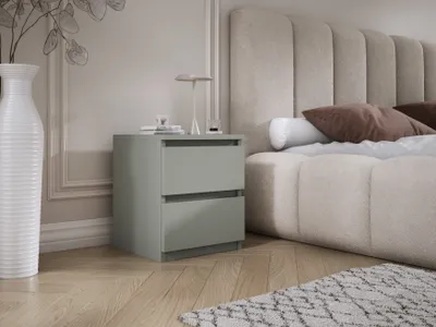 Immagine prodotto di Comodino con due cassetti - 45 × 36 × 36 cm - Colore: Verde aloe