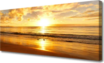 Produktbild von Tulup Leinwand-Bilder 125x50 Wandbild Canvas Kunstdruck Meer Sonne Landschaft