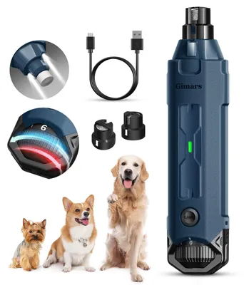 Produktbild von Gimars Krallenschleifer für Hunde 6-Gang Mit 2 LED-Licht, Superleise, 12000RPM V