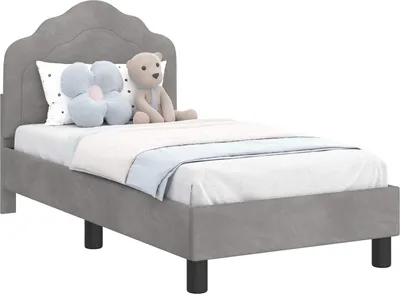 Immagine prodotto di Struttura letto per bambini con testata Grigio Chiaro Velluto