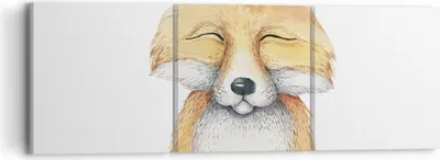 Produktbild von Bild auf Leinwand - Leinwandbild - 3 Teile - Cartoon Fuchs Kind - 90x30cm - Wand Bild - Wanddeko - Wandbilder - Leinwanddruck - Bilder - Wanddekoration - Leinwand bilder - Wandbild - CA90x30-4878