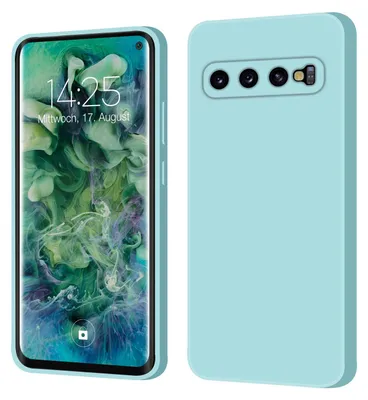 Produktbild von Hülle für Samsung Galaxy S10 Case Cover Bumper Smartphone Softgrip Schutzhülle Farbe: Hellblau