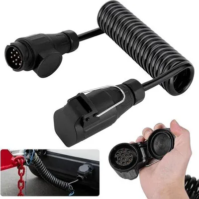 Image de Rallonge de 2 m avec adaptateur pour prise de remorque à 13 broches
