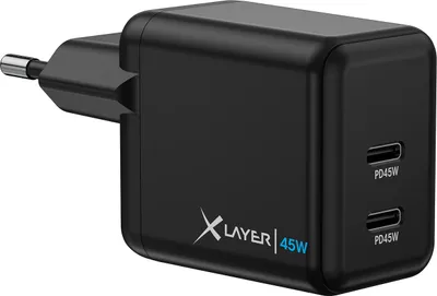 Produktbild von Xlayer Ladegerät Universal 45W Powercharger USB Typ C & USB Typ C  Netzteil