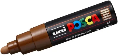 Produktbild von Fasermaler Uni Posca PC-7M 4,8-5,5mm braun Packung mit 6 Stück