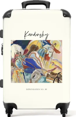 Produktbild von NoBoringSuitcases.com® Großer Koffer - Kunst - Kandinsky - Komposition - Farben - Vintage - Kombinationsschloss TSA - Hartschalen Trolley 4 Rollen - 72 liter - Reisekoffer - 66 cmKoffer Mittelgroß 67x43x25 cm, 72L,