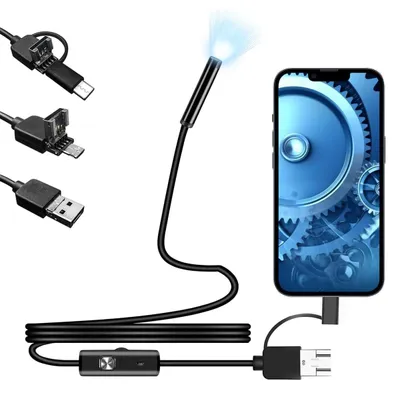 USB-Endoskop 3-in-1, 3,9 mm Linse, 1 m Kabel, IP67, für Android
