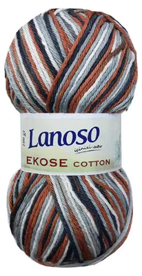 100g Farbverlaufsgarn Ekose Cotton Strickgarn Häkelgarn mehrfarbig