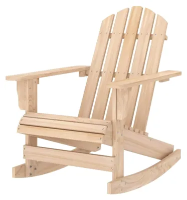 Produktbild von Adirondack-Schaukelstuhl aus Holz für Garten und Terrasse, wetterfest, bis 110 kg