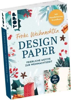 Obrázok produktu pre Dizajnový papier A6 Veselé Vianoce. So základným kurzom ručného písania