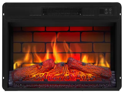 Image de Cheminée électrique ArtiFlame AF23BS – Cheminée électrique encastrable 1800 W, effet de flammes LED réaliste, fonction chauffage, télécommande, minuterie, noir