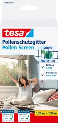 Produktbild von Pollenschutzgitter 1,30mx1,50m anthrazit Packung mit 4 Stück