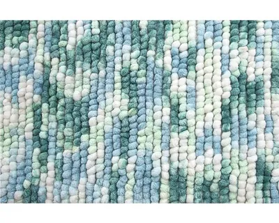 Produktbild von Spirella Kito, Blau, Grün, Weiß, Muster, Rechteckig, Baumwolle, Mikrofaser, Polyester, Maschinenwäsche, 40 °C