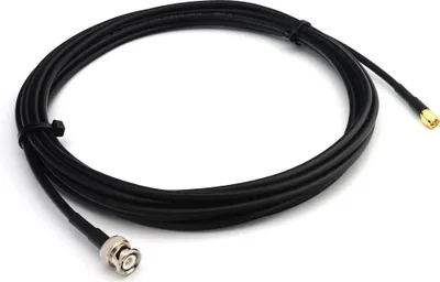 Produktbild von 20m BNC Stecker auf SMA Stecker RG58 Koaxialkabel - BNC SMA Verlängerungskabel 20 Meter Jumper Kabel (50 Ohm) - Schwarz Antennenkabel für HAM Radio CB Funk WIFI Antenne