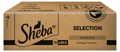 Produktbild von Sheba Selection in Sauce Katzenfutter Geflügelauswahl, 72 Beutel (72 x 85 g)