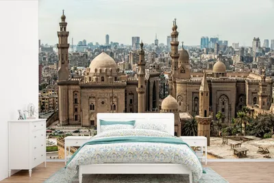 Produktbild von MuchoWow® Fototapete für Wohnzimmer oder Schlafzimmer Wandtapete Vinyl Motivtapete Orientalische Atmosphäre in Ägypten - 390x260 cm - Papiertapete