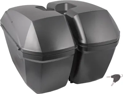 Produktbild von Moretti Seitenkoffer, MR-B66, 23 l, Schwarz, Roter Reflektor