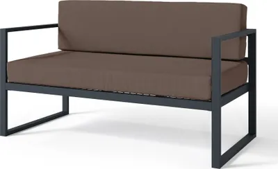 Obrázek produktu pro Selsey Dywilly - Zahradní dvoumístná pohovka, voděodolná, hnědý/černý rám