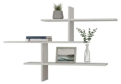 Immagine prodotto di Maliksi - Mensola, 123x22x81h cm Bianco, 4 Ripiani