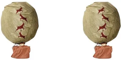 Produktbild von Winterdeko Fleece-Halsband XL, Beige, 1,1 x 1,1 m, 2er Pack