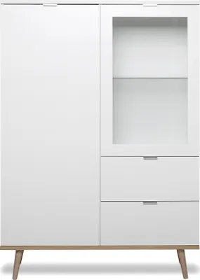 Zdjęcie produktu dla Komoda z 2 drzwiami i 2 szufladami, wys. 140 cm - KOPENHAGA