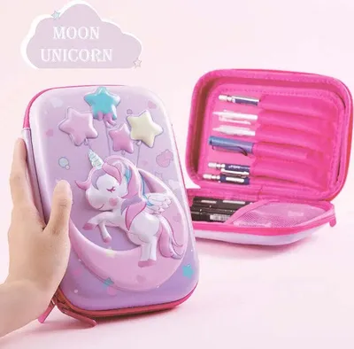 Produktbild von Einhorn Mädchen Etui für die Schule 3D Federtasche Kinder Stifteetui