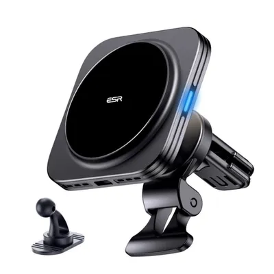 Produktbild von Esr Halolock Magnetische Qi2-Autohalterung Mit Magsafe 15W-Induktionsladegerät Für Lüftungsschlitze - Schwarz