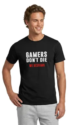 Produktbild von Spreadshirt Gamer Sterben Nicht Wir Respawnen Männer T-Shirt, S, Schwarz