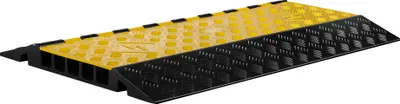 Image de Wiltec Passe cables à 5 canaux, 930 x 540 x 55 mm, capacité de charge max. 30 t, en caoutchouc et PP, passage protège câbles, goulotte de câblage