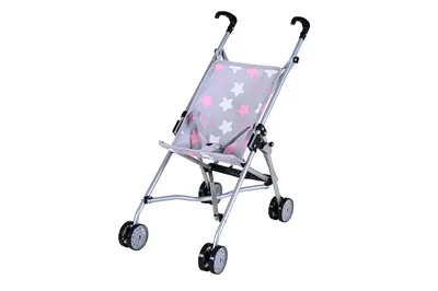 Produktbild von Puppenbuggy Sim - star grey pink