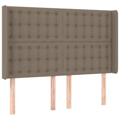 Produktbild von vidaXL Kopfteil mit Ohren Taupe 147x16x118/128 cm Stoff