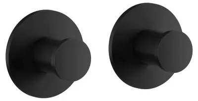 Produktbild von Smedbo DOT - Handtuchhaken. Schwarz. 2 Stück. Selbstklebend. TB3455