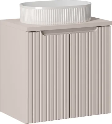 Produktbild von Waschtisch 60cm mit Keramikwaschbecken, kaschmir, NEWPORT-56-CASHMERE