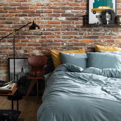 Produktbild von Damai Bettbezug Groove - Flanell - 200x200cm - denim