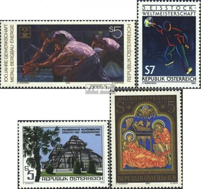 Produktbild von Briefmarken Österreich 1990 Mi 2009,2010,2011,2012 (kompl.Ausgaben) postfrisch Sondermarken