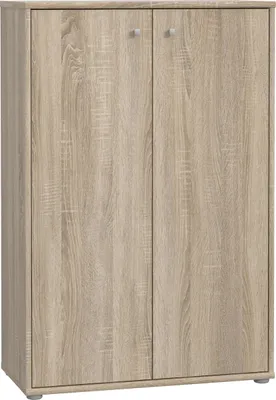 Produktbild von Hochkommode >TEMPRA2< 2 Türen, 2 Böden, Sonoma Eiche Nachbildung - 73,7x111,1x34,8cm (BxHxT)